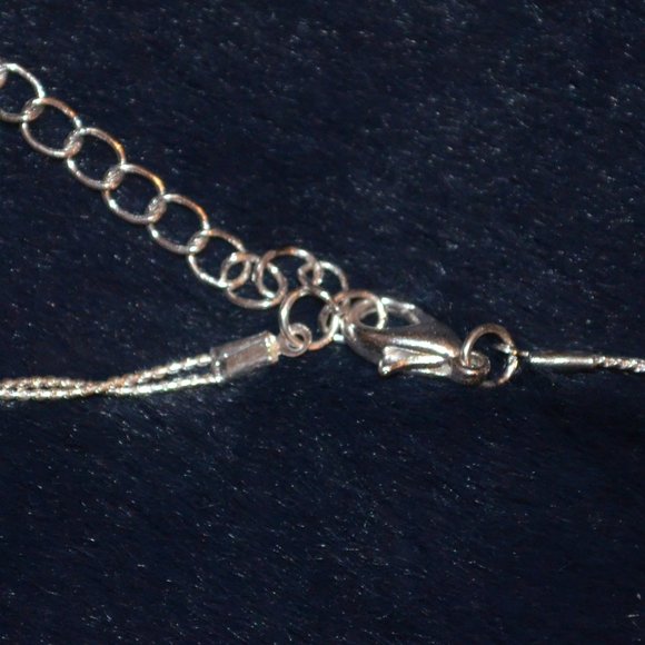 Blue Beads Double Chained Necklace - Picture 2 of 3